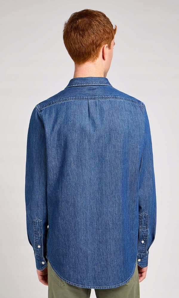 Lee FRITIDSSKJORTA Heirloom JEANSSKJORTA TUNN MÖRK JEANS NORMAL L