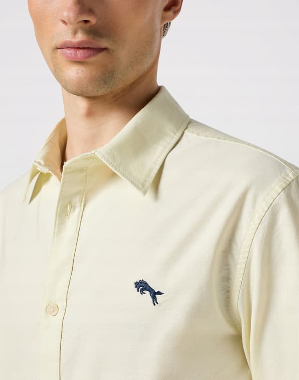 Wrangler OXFORD SKJORTE Gul Oxford BOMULD GUL SKJORTE NORMAL XL