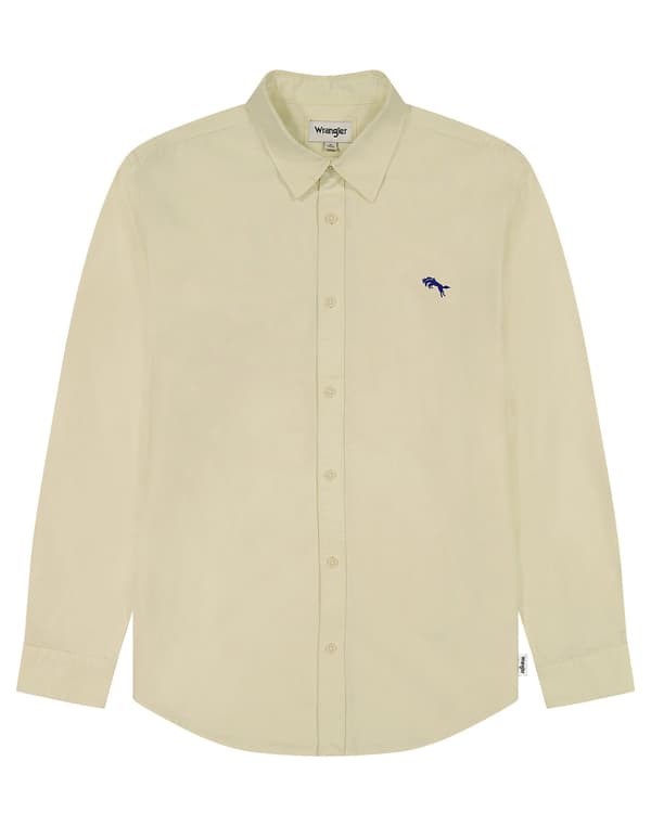 Wrangler OXFORD SKJORTE Gul Oxford BOMULD GUL SKJORTE NORMAL XL