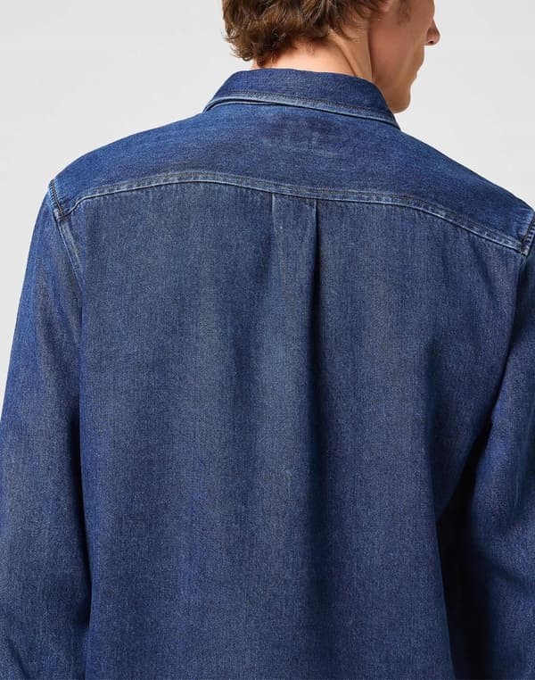 Wrangler 1-FICKASKJORTA Dark Stone JEANSKJORTA MÖRK JEANS NORMAL S