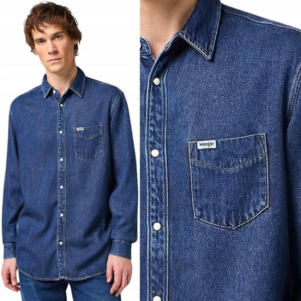 Wrangler 1-FICKASKJORTA Dark Stone JEANSKJORTA MÖRK JEANS NORMAL S