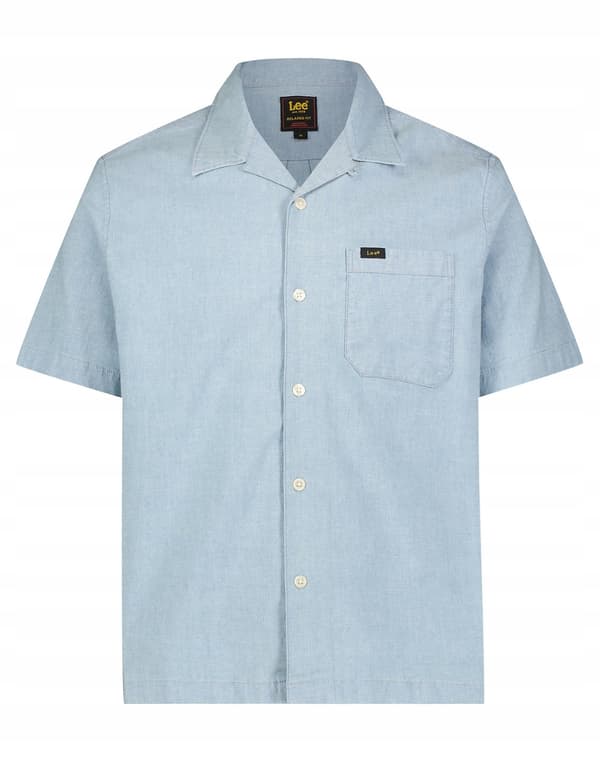 Lee RESORT-PAITA Chambray LOOSE VAALEANSININEN LYHYTHIHAINEN PAITA L