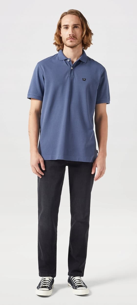 Wrangler SS POLO T-PAITA Vintage Indigo COTTON POLO T-PAITA LOGO REGULAR M