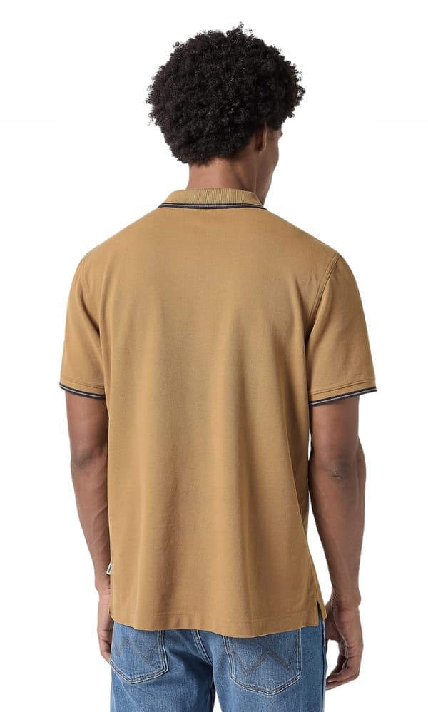 Wrangler POLOSHIRT Dijon BRUN BOMULDSPOLOSHIRT LOGO NORMAL M