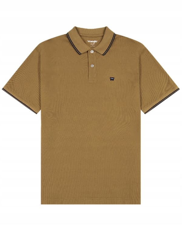 Wrangler POLOSHIRT Dijon BRUN BOMULDSPOLOSHIRT LOGO NORMAL M