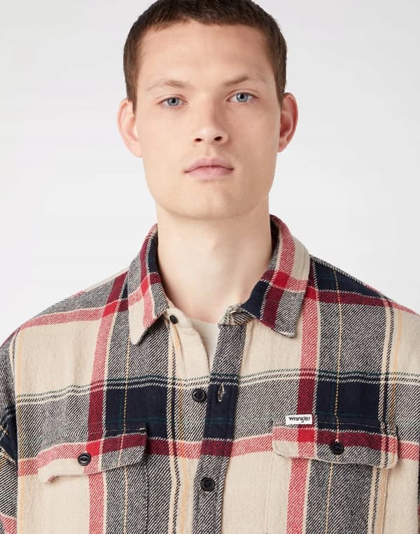 Wrangler PÄÄLLISTAKKI Musta VÄRSÄ PAKSU PAITO KEVYT RUUTUTAKKI XL