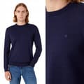 Miniatyrbild 1 av 6: Wrangler ROWNNECK KNIT Marinblå MARINBLÅ LÄTT TRÖJA MED ULLREGULAR XXL