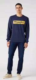 Pikkukuva 5 / 6: Wrangler SEASONAL CREW Navy NAVY LOGO SWEATSHIRT REGULAR FIT XL