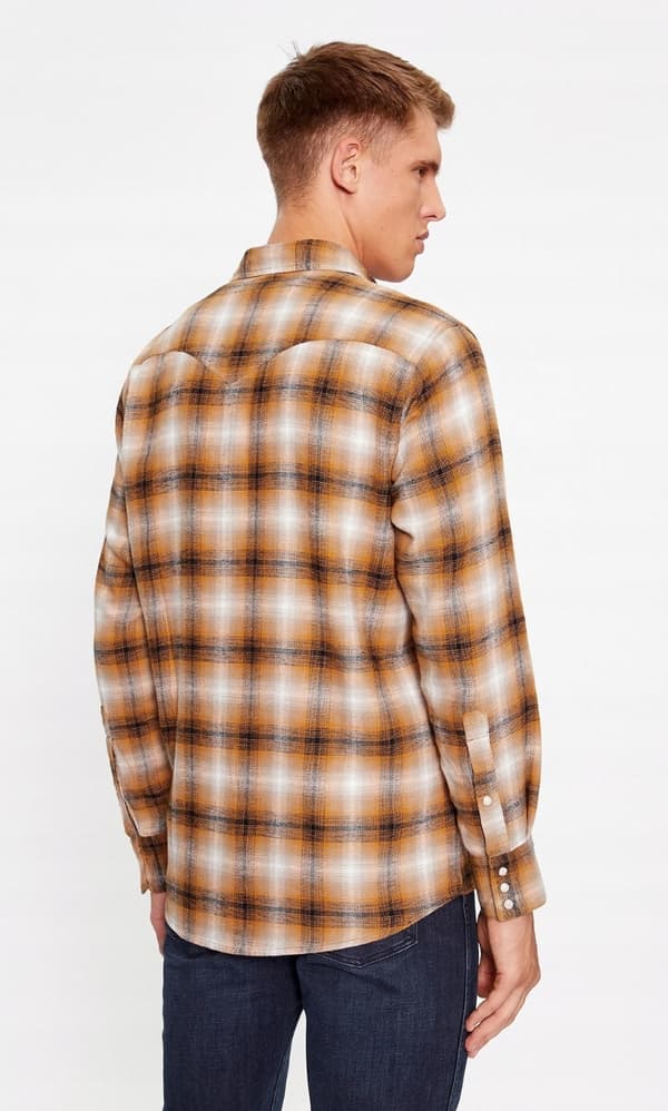 Wrangler LS WESTERN SKJORTE Golden Oak TERNET SKJORTE NORMAL PASFORM M