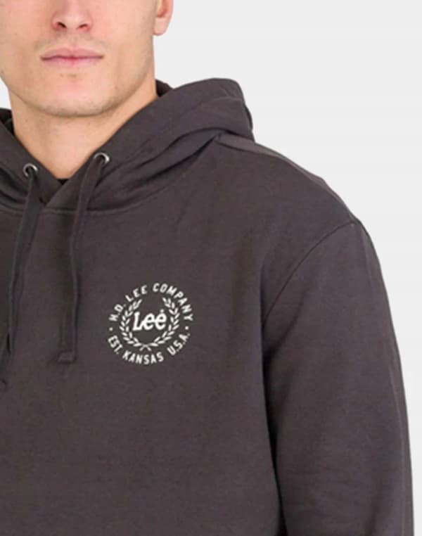 Lee LOGO HUPPARI Washed Black MUSTA HUPPARI REGULAR FIT XL
