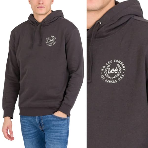 Lee LOGO HUPPARI Washed Black MUSTA HUPPARI REGULAR FIT XL