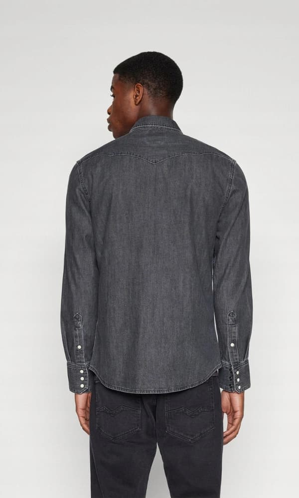 Wrangler HERITAGE -PAITA WashedBlack FARKKUPAITA HARMAA NORMAALI S-KOKO