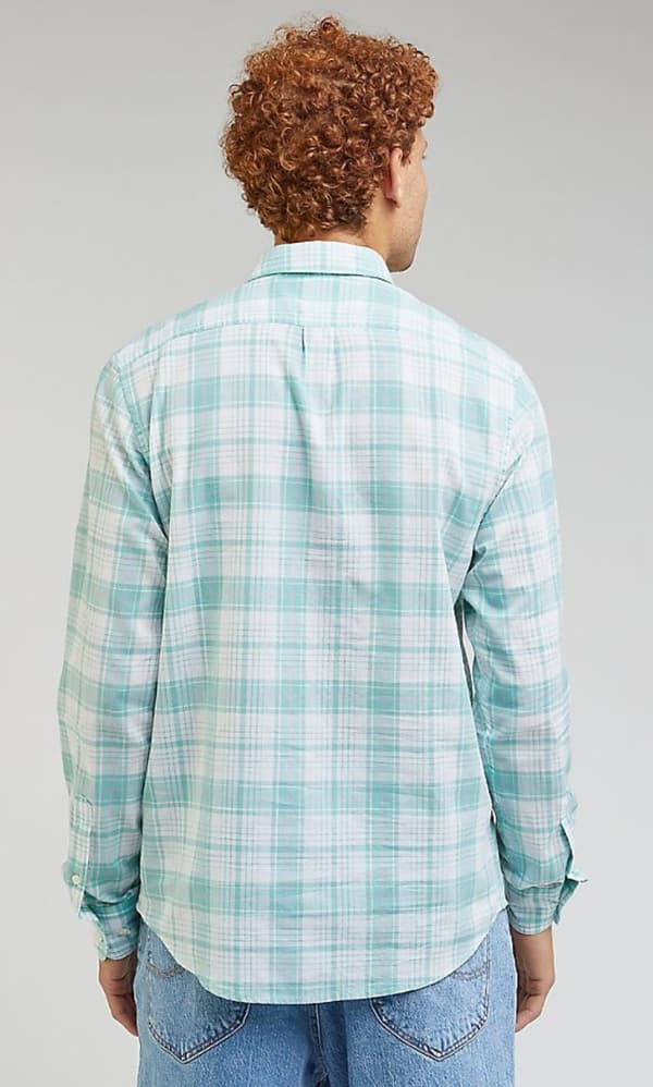 Lee BUTTON DOWN Dusty Jade LET TERNET SKJORTE REGULAR FIT M