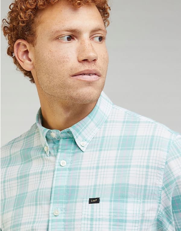 Lee BUTTON DOWN Dusty Jade LET TERNET SKJORTE REGULAR FIT M