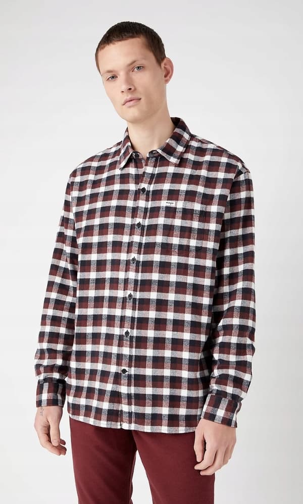 Wrangler 1-FICKASKJORTA Dahlia RUTIG SKJORTA NORMAL FIT M