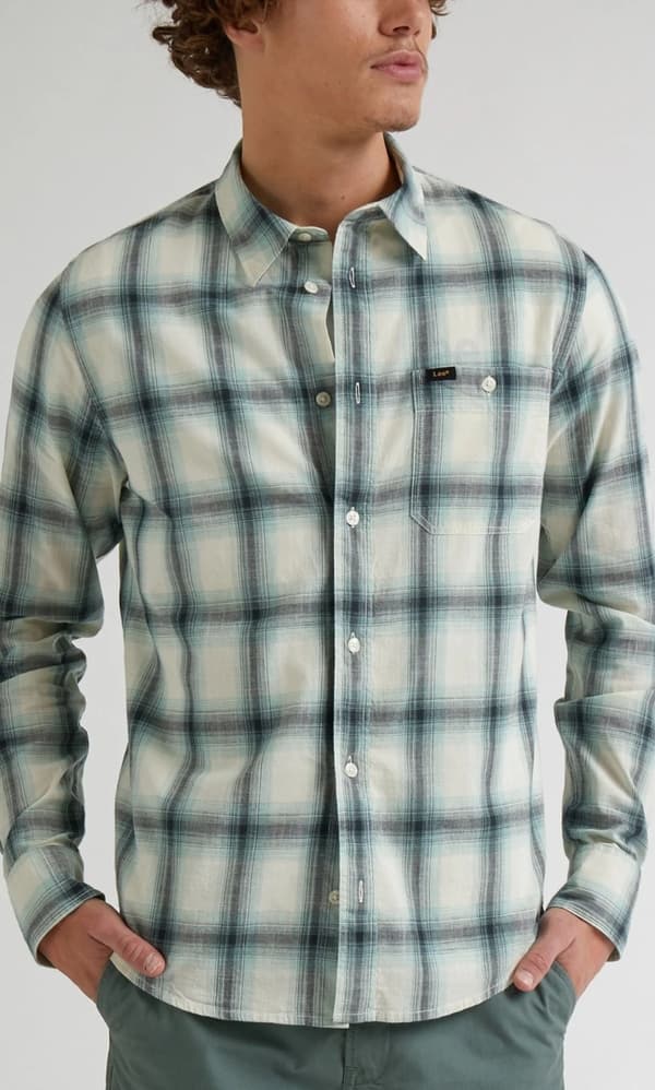Lee FRITIDSSKJORTE Dusty Jade TERNET SKJORTE REGULAR FIT M