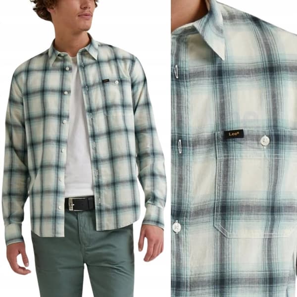 Lee FRITIDSSKJORTE Dusty Jade TERNET SKJORTE REGULAR FIT M