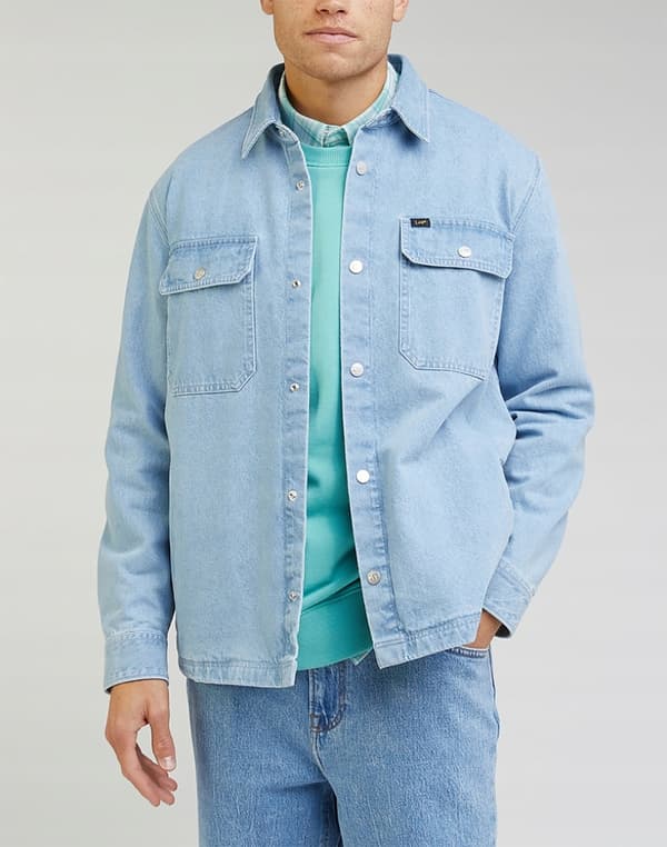 Lee WORKWEAR OVERSHIRT Indigo SKJORTEJAKKE LET DENIM NORMAL PASFORM M