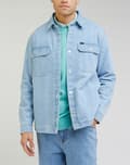 Miniatyrbillede 3 af 7: Lee WORKWEAR OVERSHIRT Indigo SKJORTEJAKKE LET DENIM NORMAL PASFORM M