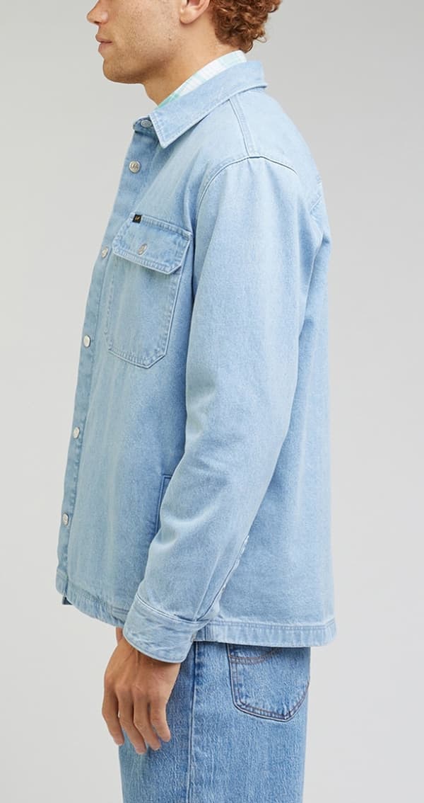 Lee WORKWEAR OVERSHIRT Indigo SKJORTEJAKKE LET DENIM NORMAL PASFORM M