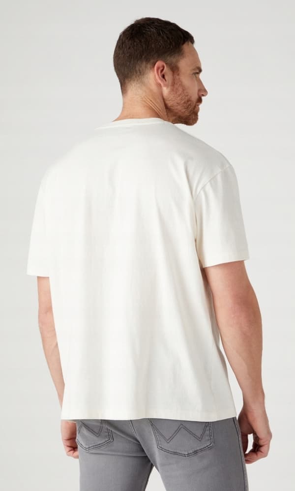 Wrangler AMERICANA T-SHIRT Off White LOOSE VIT T-SHIRT BOMULL XL
