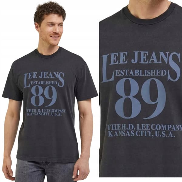 Lee LOOSE T-SHIRT Tvättad svart VERY LOOSE SVART T-SHIRT I BOMULL L