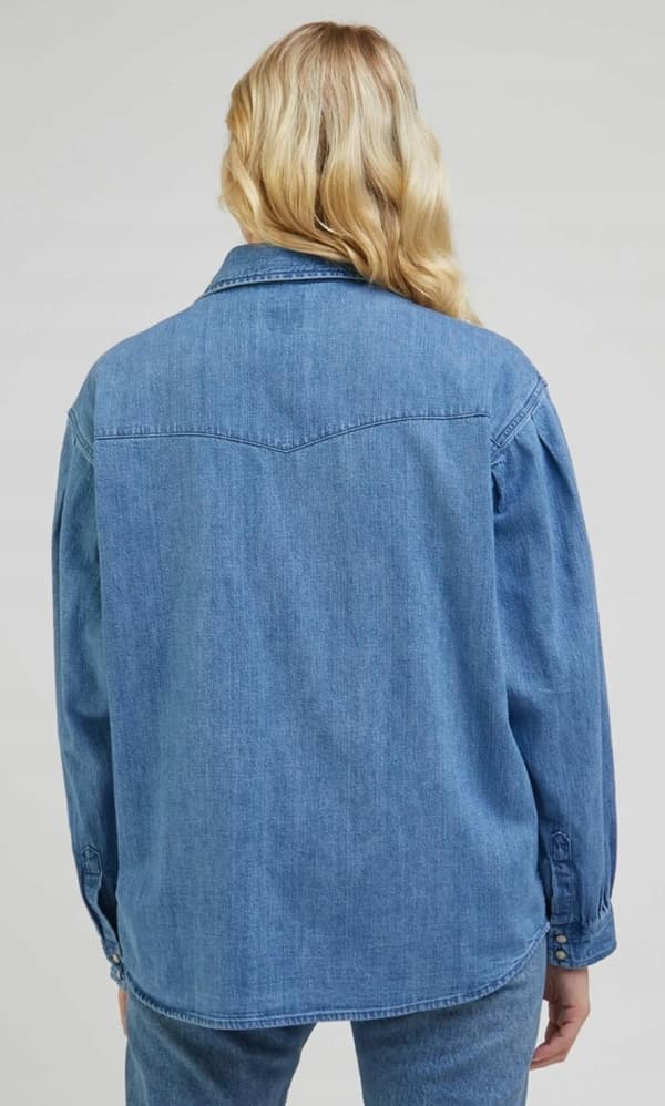 Lee SÆSONBAR WESTERN SKJORTE Moment RELAXED LOOSE DENIM SKJORTE DENIM S