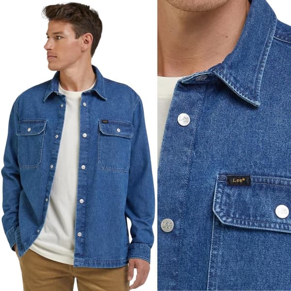 Lee ARBEJDSTØJ OVERSKJORTE Deep Waters SKJORTEJAKKE KATANA DENIM REGULAR M