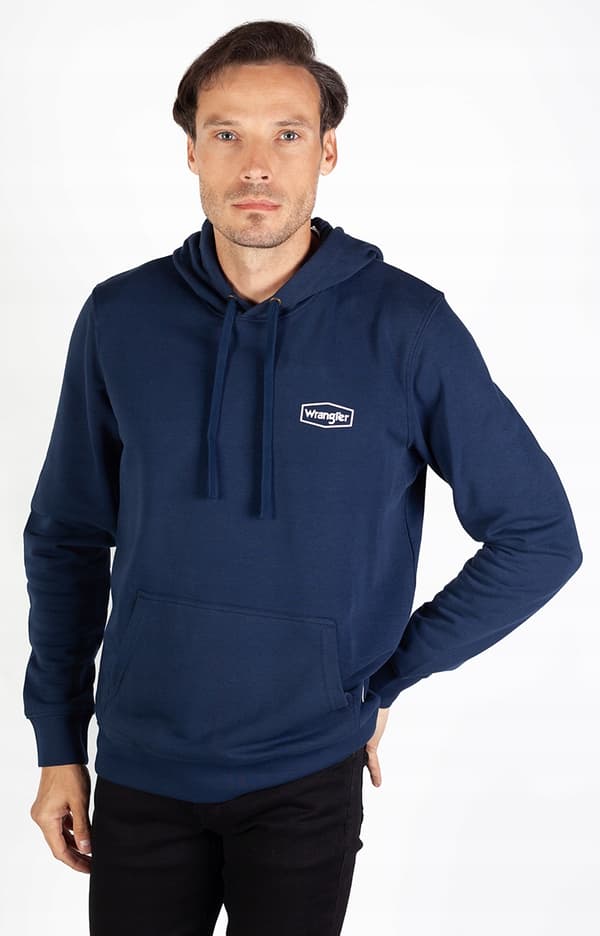 Wrangler HOODIE Marinblå MARINBLÅ HOODIE NORMAL XXL
