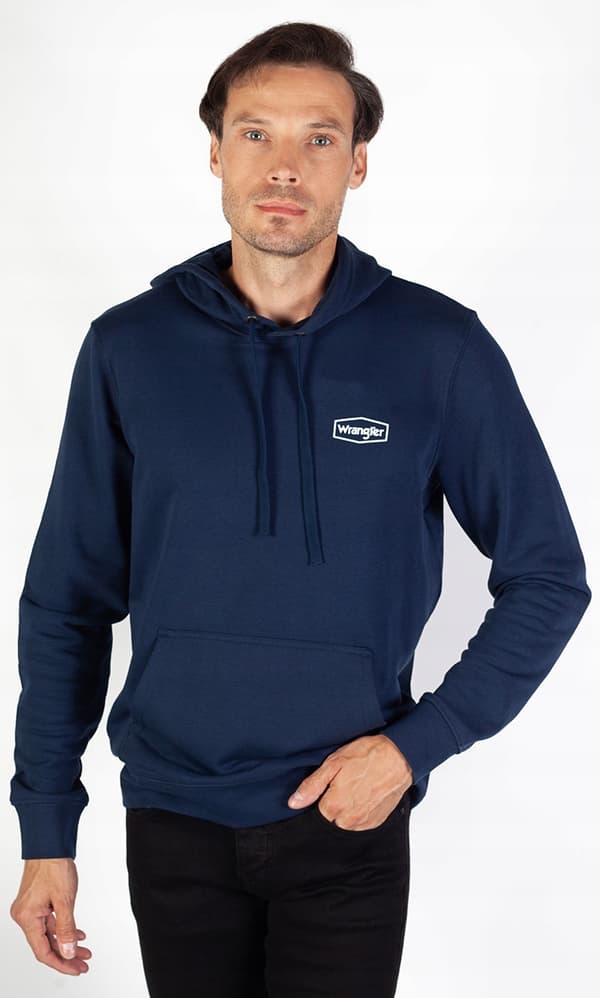 Wrangler HOODIE Marinblå MARINBLÅ HOODIE NORMAL XXL