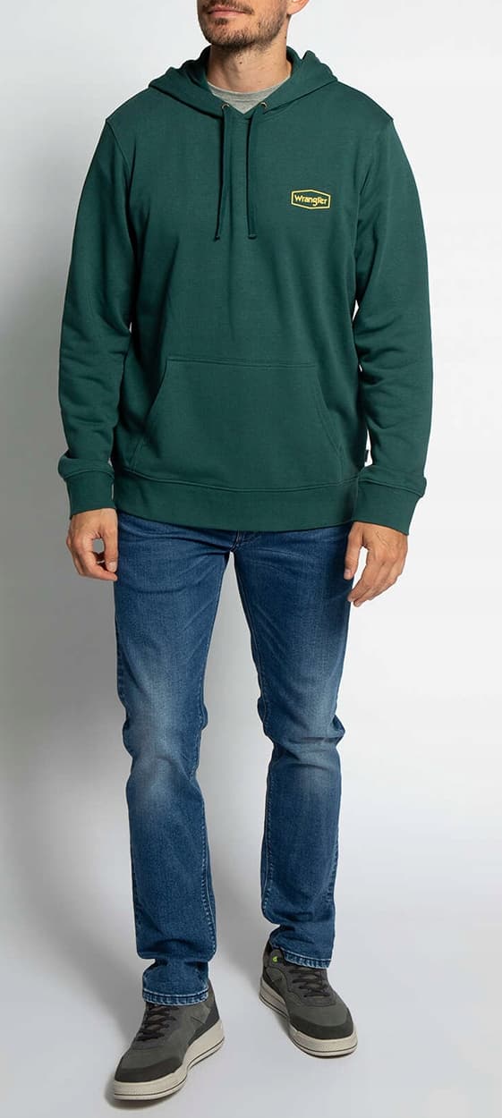 Wrangler Hættetrøje Mørk Matcha Grøn Hættetrøje Regular XXL