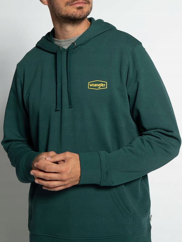 Wrangler Hættetrøje Mørk Matcha Grøn Hættetrøje Regular XXL