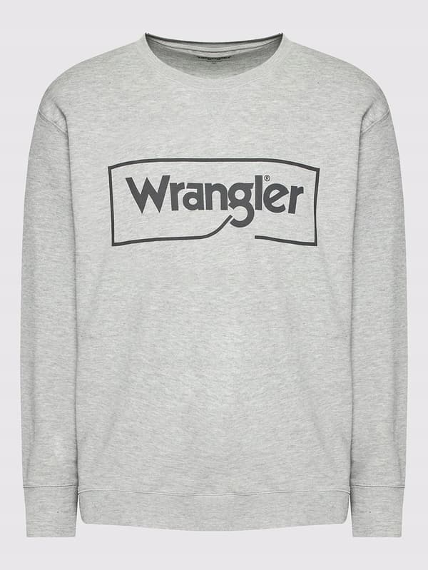 Wrangler FRAME LOGO CREW Mellangrå Melee GRÅ LOGO TRÖJA XL