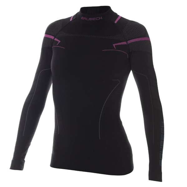 Dam långärmad Tröja Brubeck THERMO Termoaktivtröja Svart-rosa, Fuchsia, Lavendel