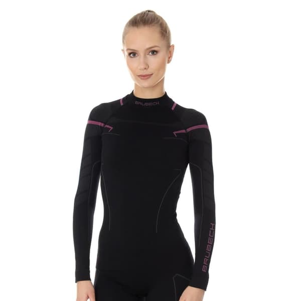 Dam långärmad Tröja Brubeck THERMO Termoaktivtröja Svart-rosa, Fuchsia, Lavendel