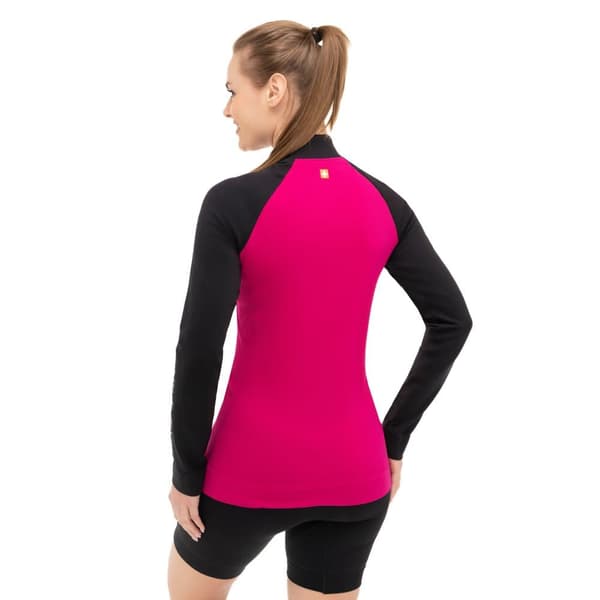 Damtröja med dragkedja Brubeck Athletic Termoaktiv Fuchsia-svart, Ljung-plommon, Svart