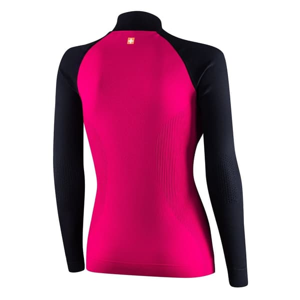 Damtröja med dragkedja Brubeck Athletic Termoaktiv Fuchsia-svart, Ljung-plommon, Svart
