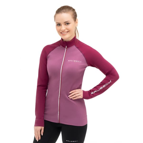Damtröja med dragkedja Brubeck Athletic Termoaktiv Fuchsia-svart, Ljung-plommon, Svart
