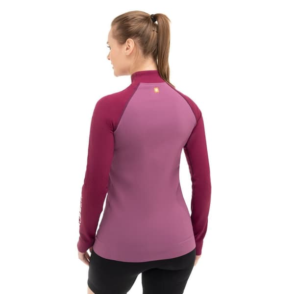 Damtröja med dragkedja Brubeck Athletic Termoaktiv Fuchsia-svart, Ljung-plommon, Svart, Olika Storlekar
