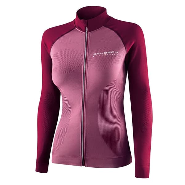 Damtröja med dragkedja Brubeck Athletic Termoaktiv Fuchsia-svart, Ljung-plommon, Svart, Olika Storlekar