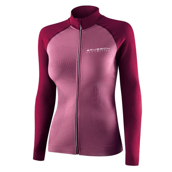 Damtröja med dragkedja Brubeck Athletic Termoaktiv Fuchsia-svart, Ljung-plommon, Svart