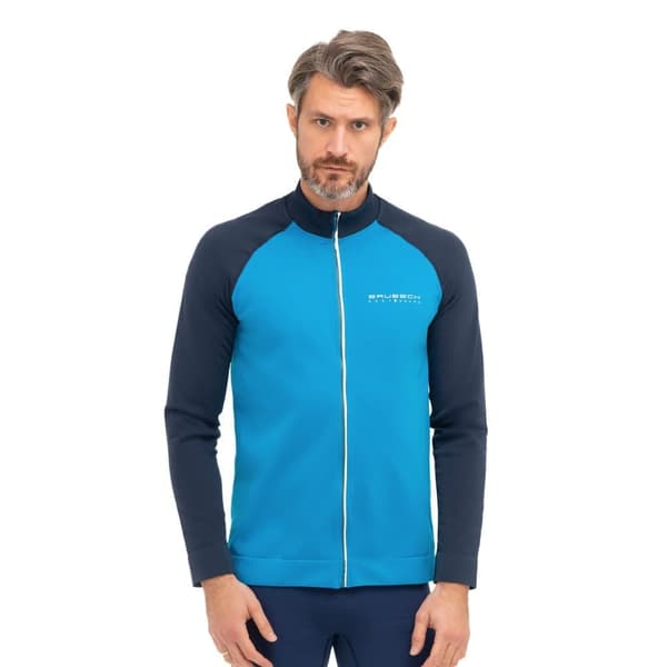 Termisk tröja för män Brubeck ATHLETIC Blå-denim, Mörkblå-marinblå, Svart