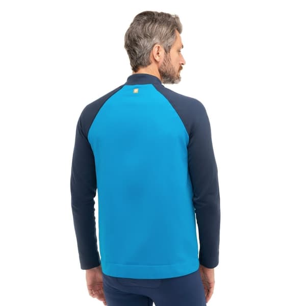 Termisk tröja för män Brubeck ATHLETIC Blå-denim, Mörkblå-marinblå, Svart