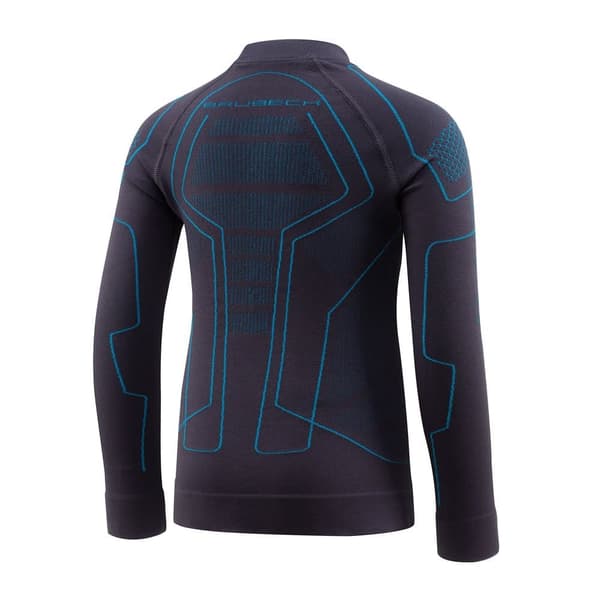 Långärmad T-shirt för barn Brubeck THERMO Kids Termisk Sweatshirt Röd-blå, Fuchsia-grå, Grafit-blå, Blå-mörkblå