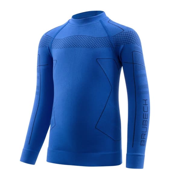 Långärmad T-shirt för barn Brubeck THERMO Kids Termisk Sweatshirt Röd-blå, Fuchsia-grå, Grafit-blå, Blå-mörkblå Blå-mörkblå 104/110