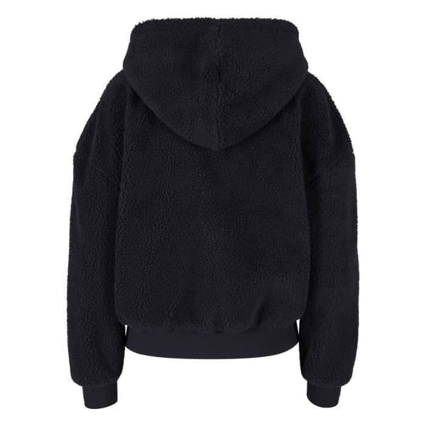 Zip hoodie - Urban Classics - Oversize Sherpa - Svart - Kvinna - Långa ärmar
