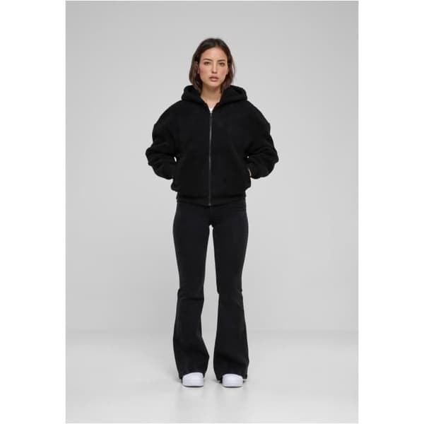 Zip hoodie - Urban Classics - Oversize Sherpa - Svart - Kvinna - Långa ärmar