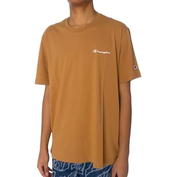 T-shirt för män - CHAMPION - 220264 - Brun - Bomull - Korta ärmar