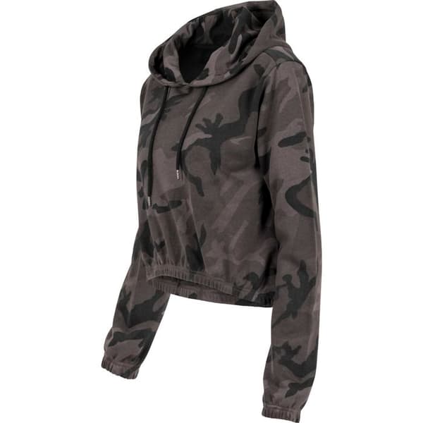 Hoodie - Urban Classics - Rosa kamouflage - Långa ärmar - Bomull - Kort