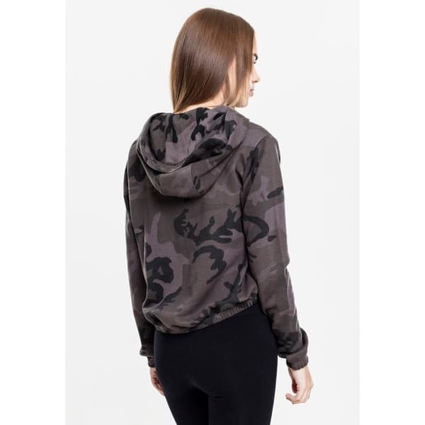 Hoodie - Urban Classics - Rosa kamouflage - Långa ärmar - Bomull - Kort